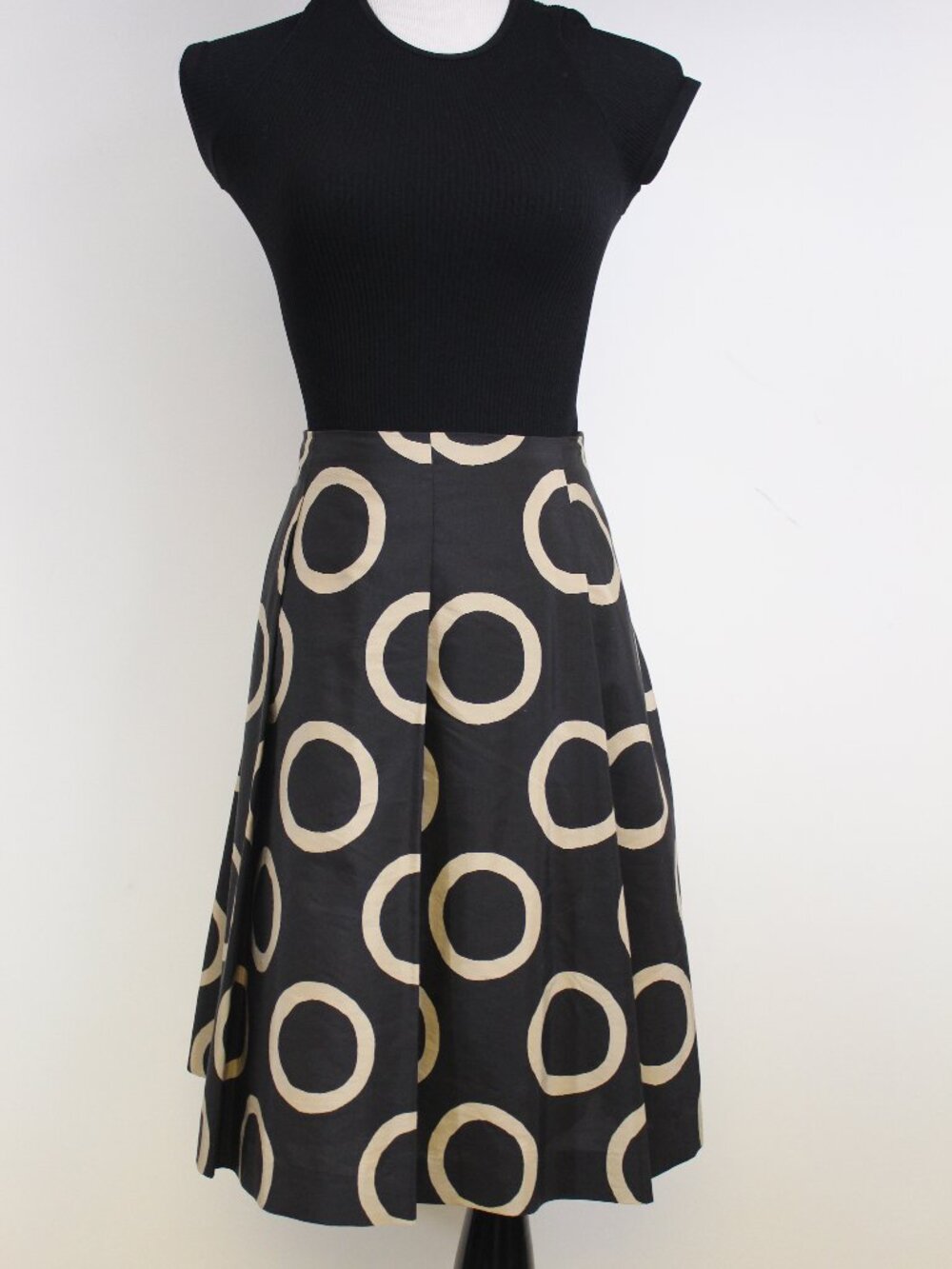 Banana Republic Silk Cotton Circle Print Skirt Sz 10 A Line